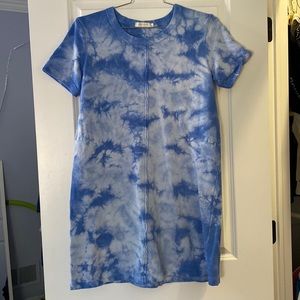Blue tie dye dress